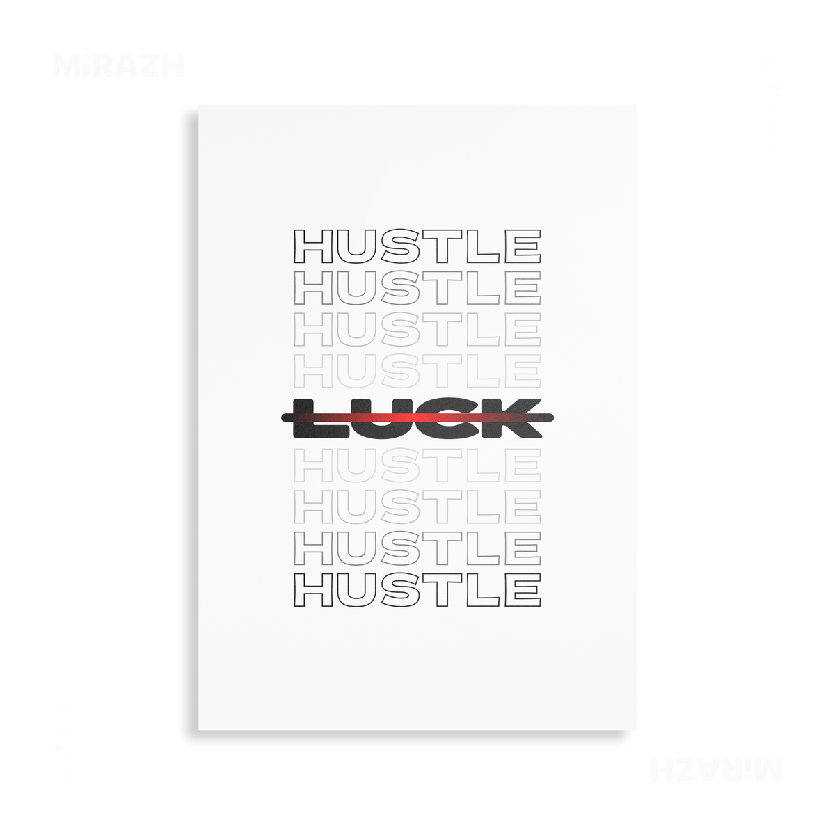 HustleOverLuck Metallic Print 01 Aluminum