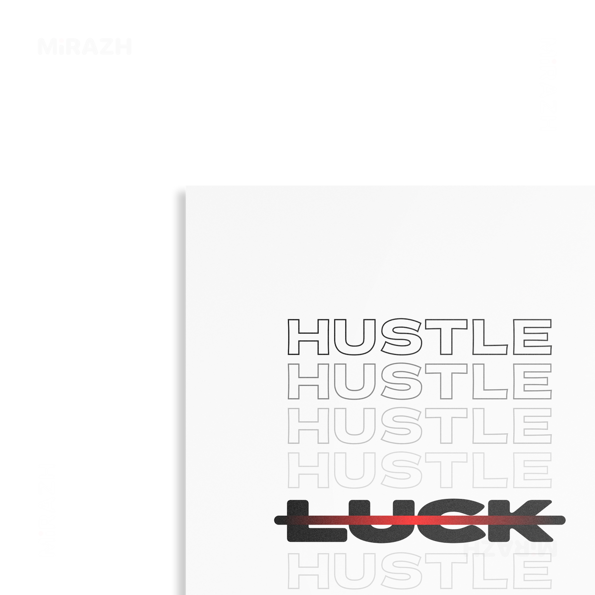 HustleOverLuck Metallic Print 02 Aluminum