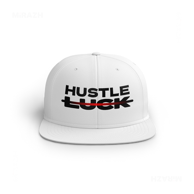 HustleOverLuck Snapback Caps 01 White DTF