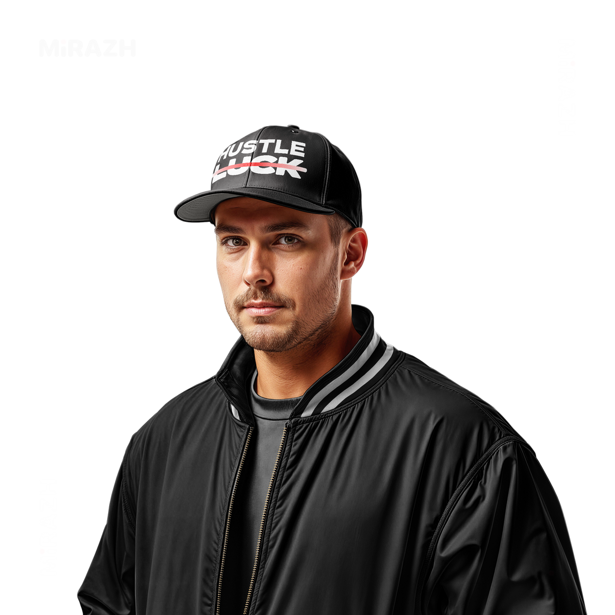 HustleOverLuck Snapback Caps 02 Black DTF