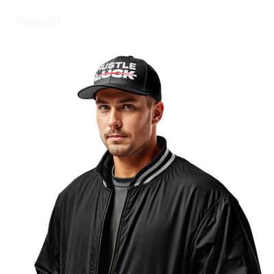 HustleOverLuck Snapback Caps 02 Black DTF