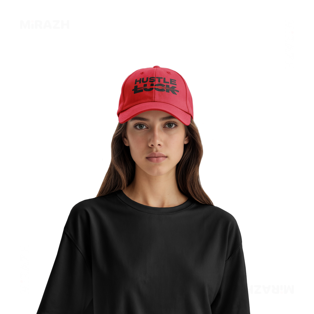 HustleOverLuck Snapback Caps 07 Red DTF