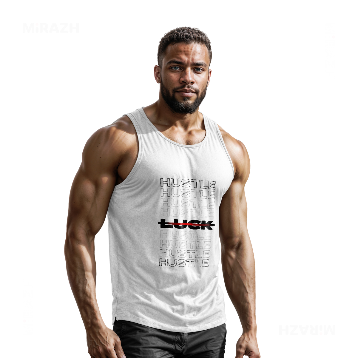 HustleOverLuck Tank Tops 02 White