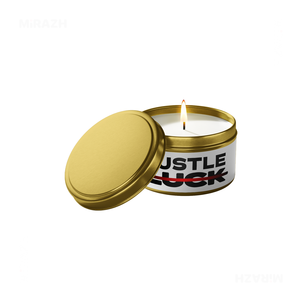 HustleOverLuck Tin Candle 01 Gold