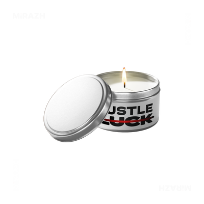 HustleOverLuck Tin Candle 01 Silver