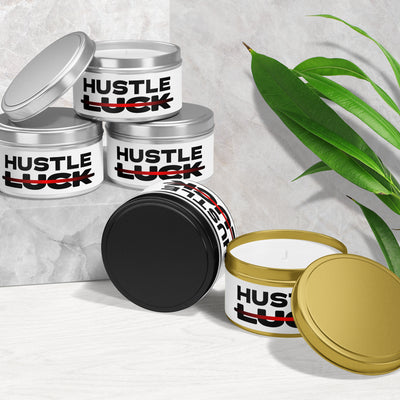 HustleOverLuck Tin Candle 02 Silver