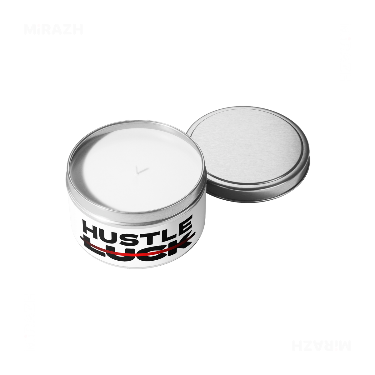 HustleOverLuck Tin Candle 05 Silver