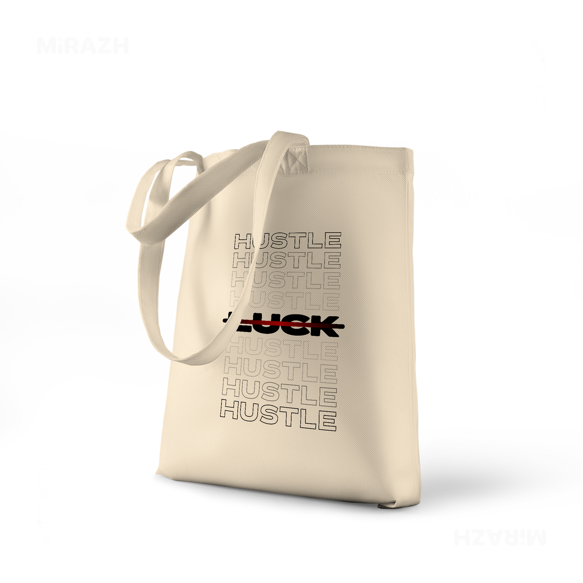 HustleOverLuck Tote Bags 01 Natural