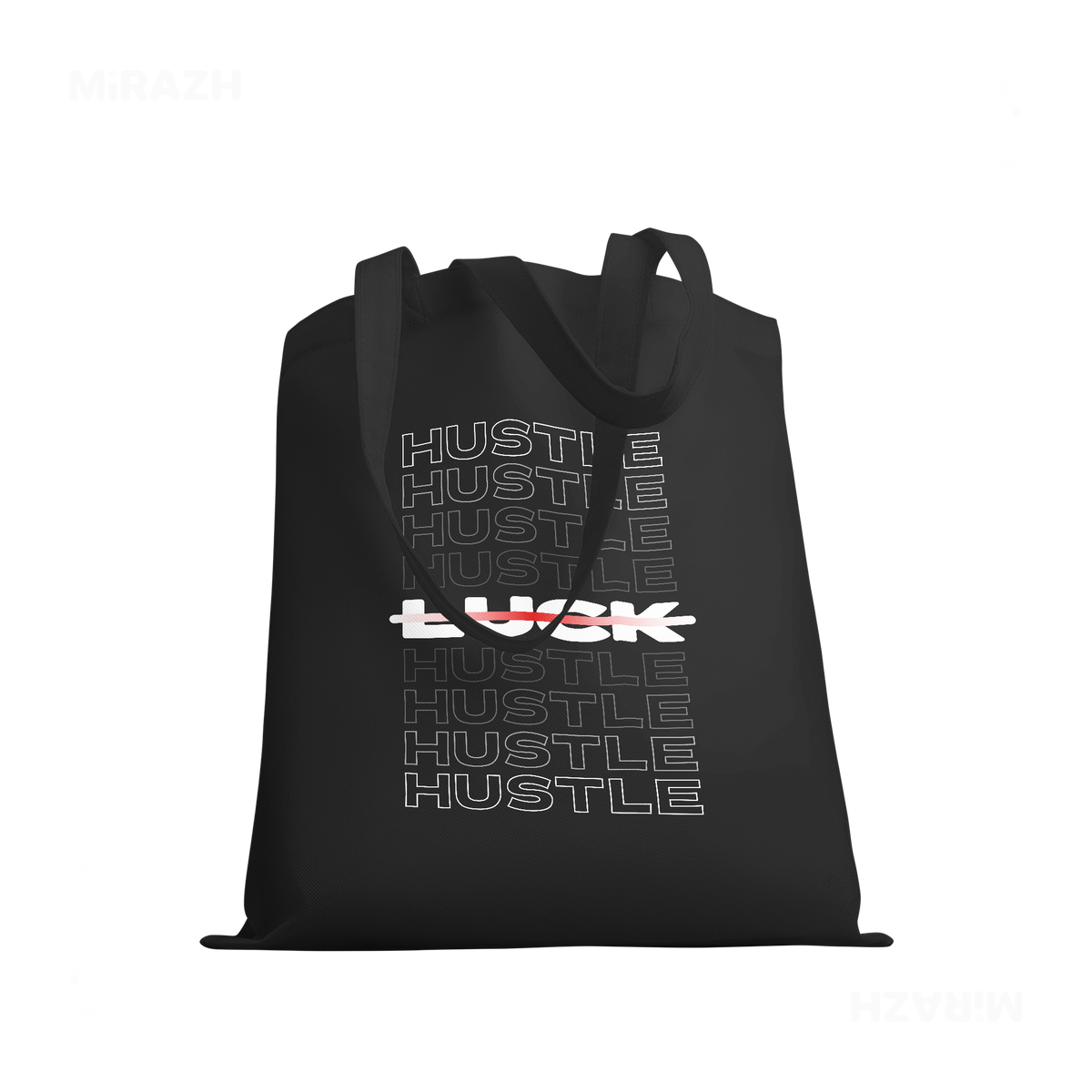 HustleOverLuck Tote Bags 03 Black