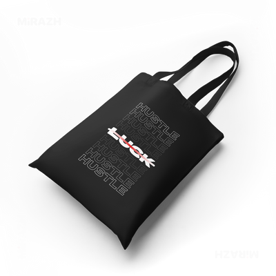 HustleOverLuck Tote Bags 04 Black