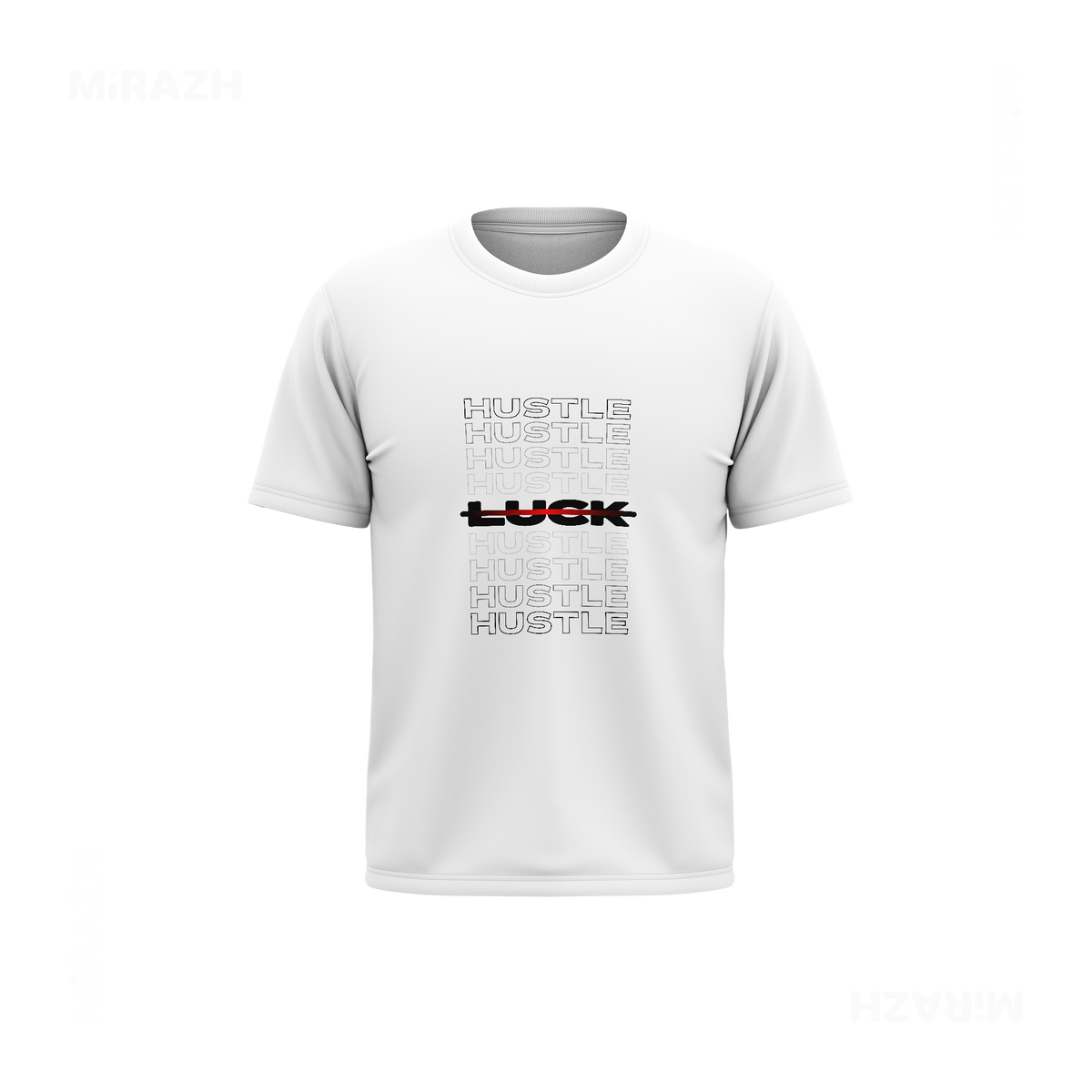 HustleOverLuck Youth T Shirt 01 White