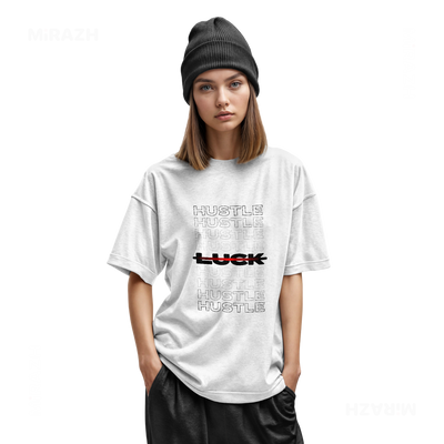 HustleOverLuck Youth T Shirt 02 White