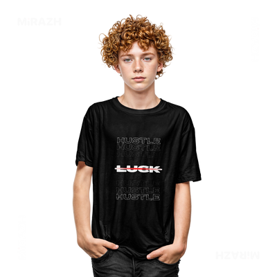 HustleOverLuck Youth T Shirt 05 Black