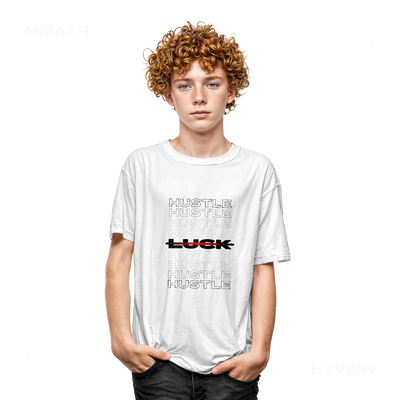 HustleOverLuck Youth T Shirt 05 White