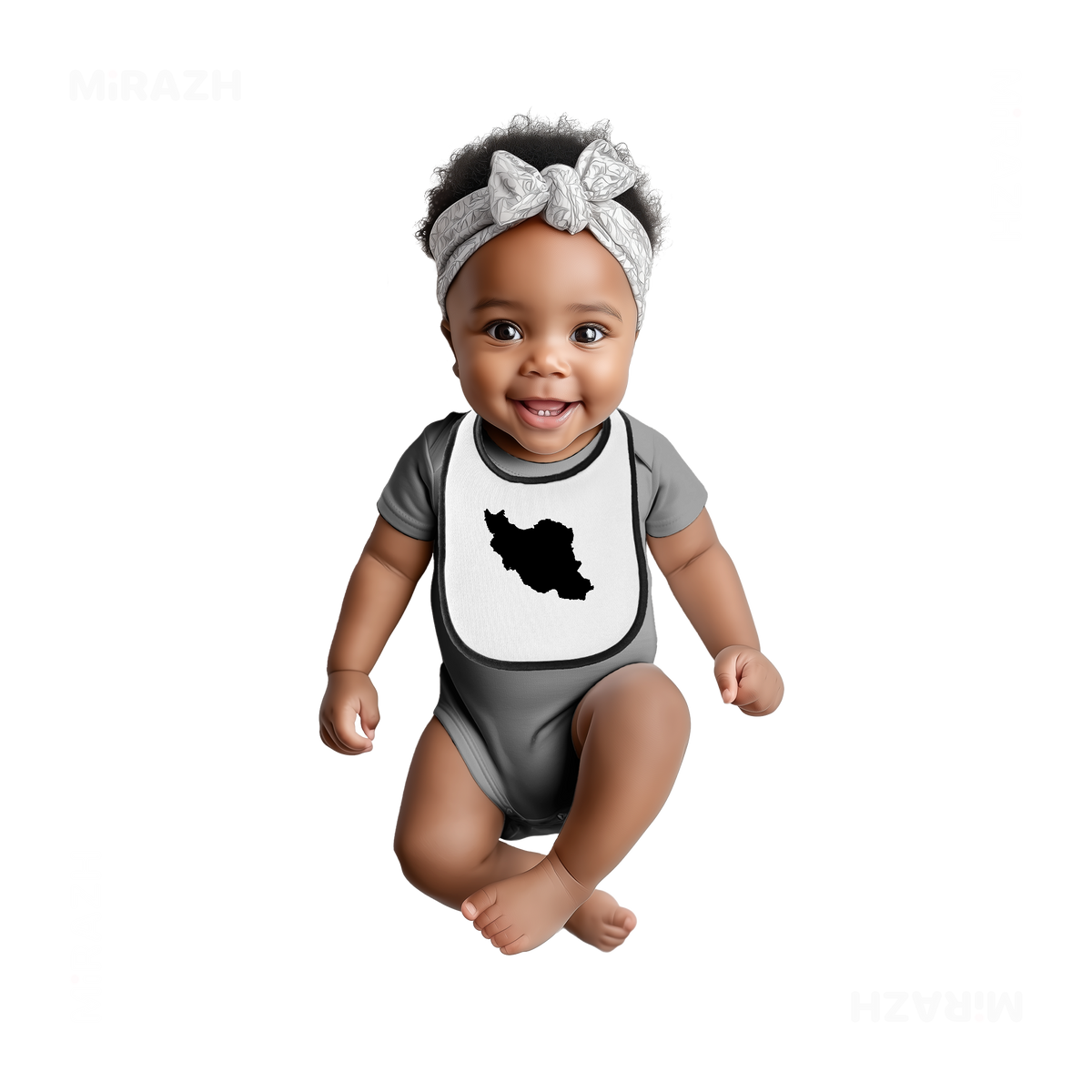 IranCloseWithin Baby Bibs 04 White Black