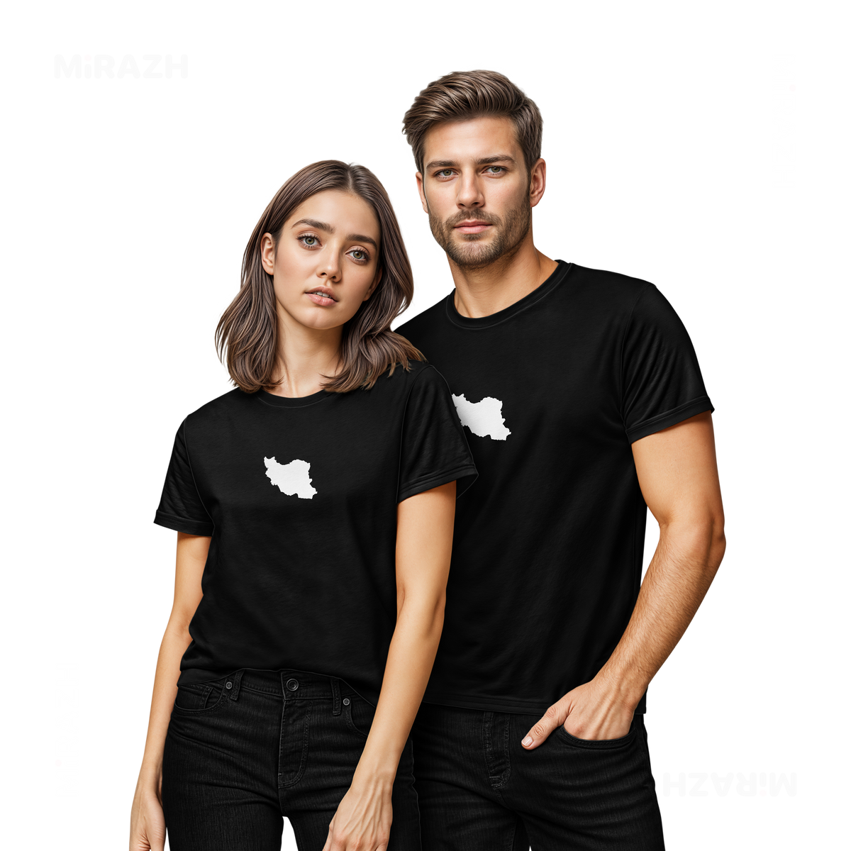 IranCloseWithin Couple T Shirt 02 Black