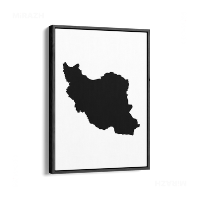 IranCloseWithin Framed Canvas 01 Black Wood