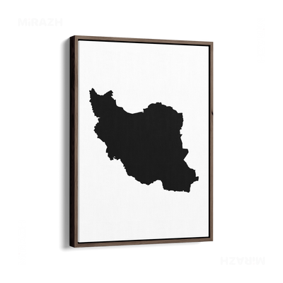 IranCloseWithin Framed Canvas 01 Dark Wood