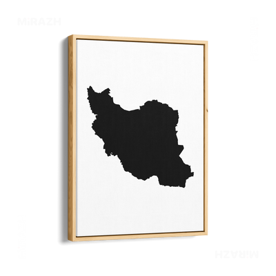 IranCloseWithin Framed Canvas 01 Natural Wood