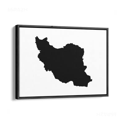IranCloseWithin Framed Canvas 03 Black Wood