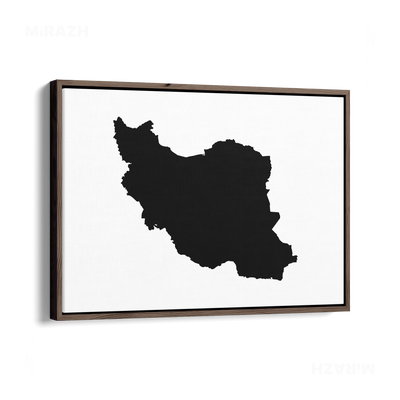 IranCloseWithin Framed Canvas 03 Dark Wood