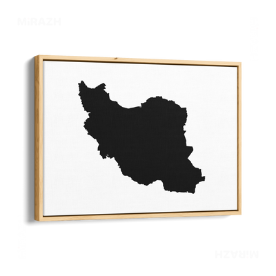 IranCloseWithin Framed Canvas 03 Natural Wood