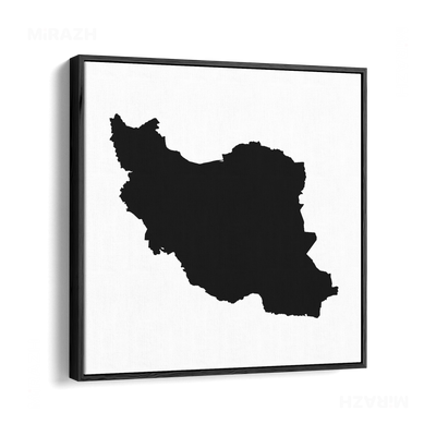 IranCloseWithin Framed Canvas 04 Black Wood