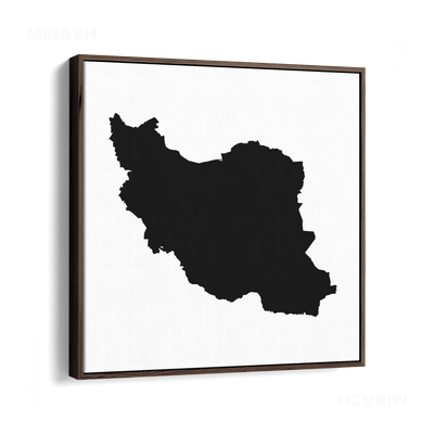 IranCloseWithin Framed Canvas 04 Dark Wood