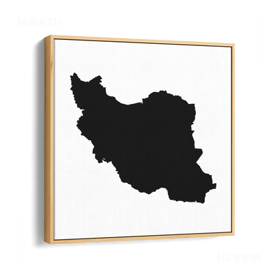 IranCloseWithin Framed Canvas 04 Natural Wood