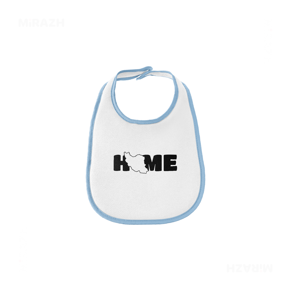IranMyHome Baby Bibs 01 White Lightblue