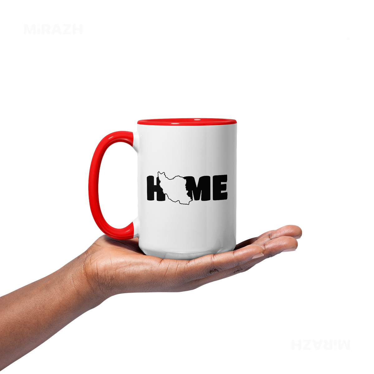IranMyHome Ceramic Mug 03 White Red