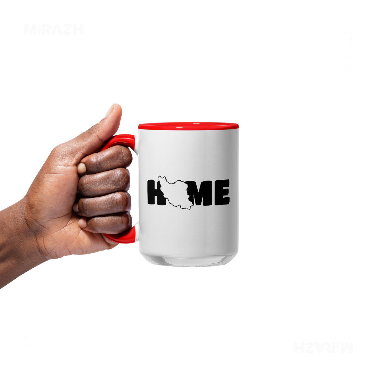 IranMyHome Ceramic Mug 05 White Red