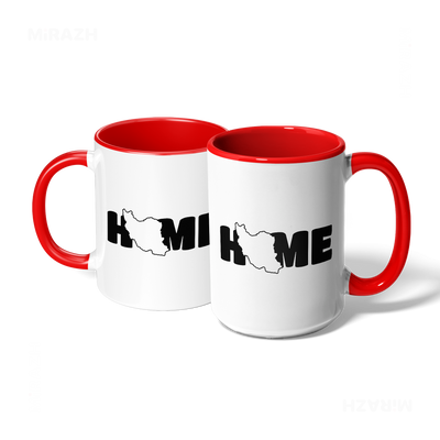 IranMyHome Ceramic Mug 07 White Red