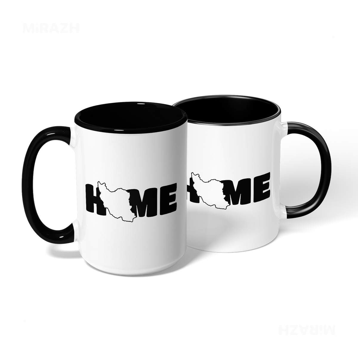 IranMyHome Ceramic Mug 08 White Black