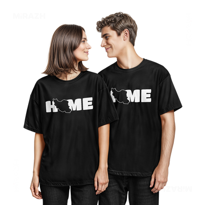 IranMyHome Couple T Shirt 05 Black