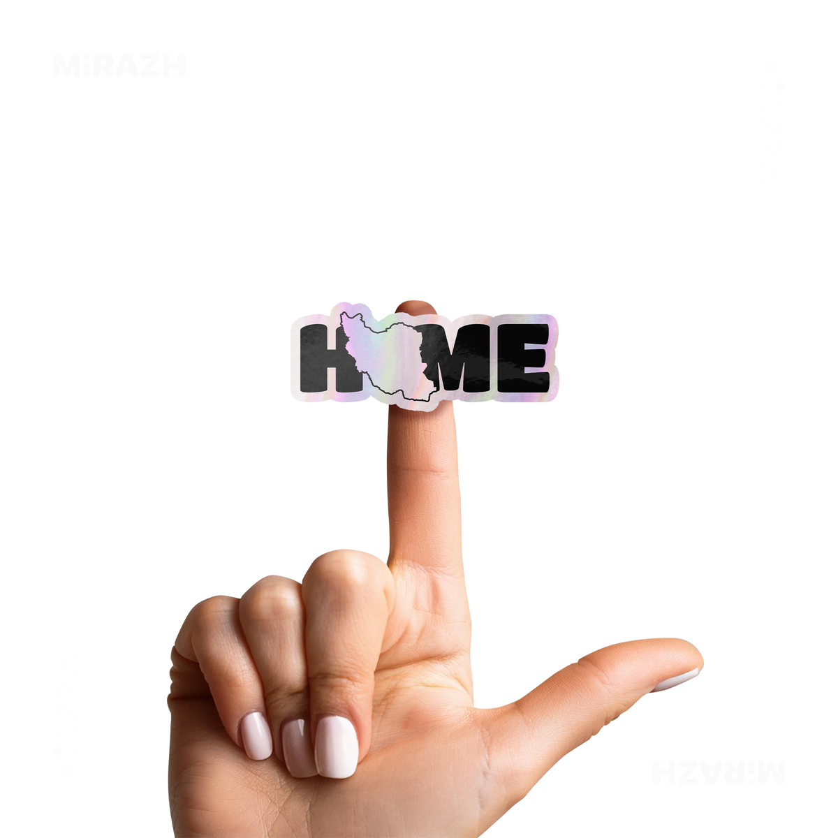 IranMyHome Die Cut Holographic Sticker 02