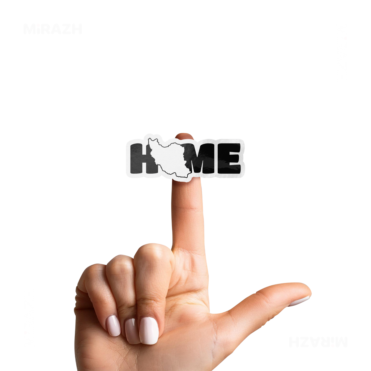 IranMyHome Die Cut Outdoor Sticker 02 White
