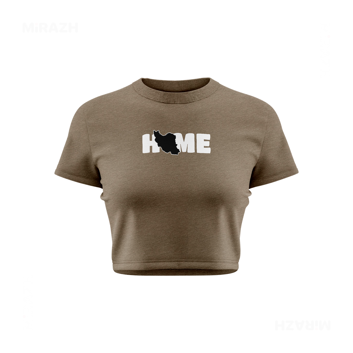 IranMyHome Fitted Crop Top 01 Heather Olive
