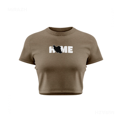 IranMyHome Fitted Crop Top 01 Heather Olive