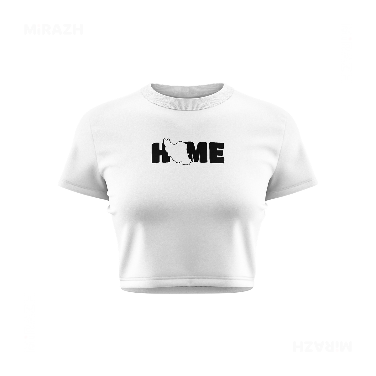 IranMyHome Fitted Crop Top 01 White