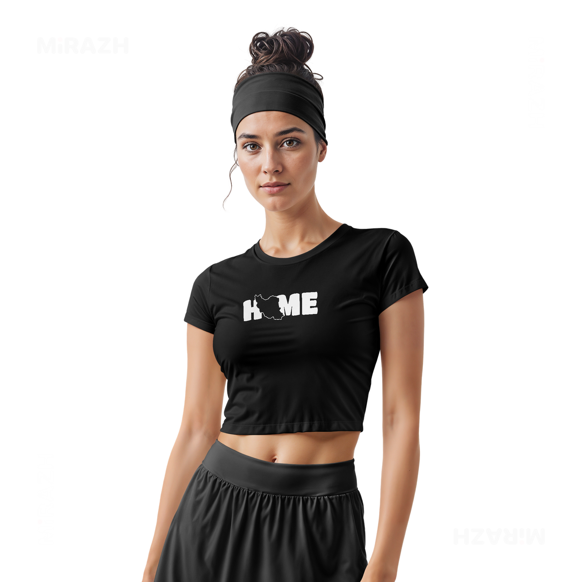 IranMyHome Fitted Crop Top 02 Black