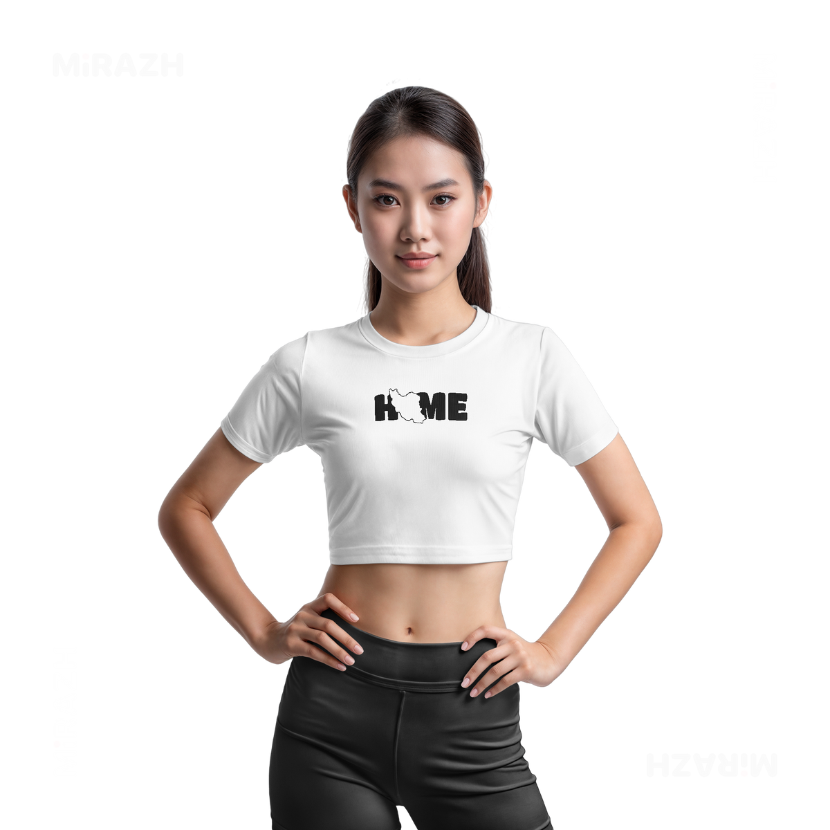 IranMyHome Fitted Crop Top 03 White