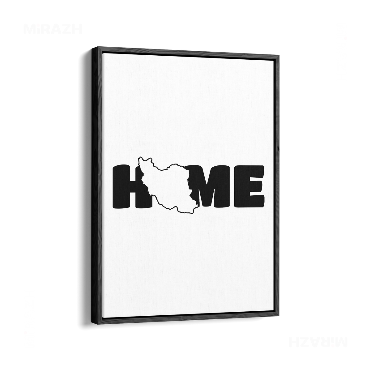 IranMyHome Framed Canvas 01 Black Wood
