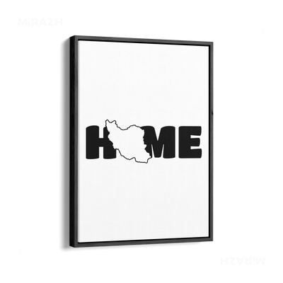 IranMyHome Framed Canvas 01 Black Wood