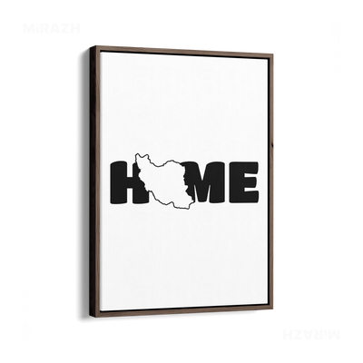 IranMyHome Framed Canvas 01 Dark Wood