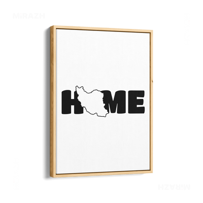IranMyHome Framed Canvas 01 Natural Wood
