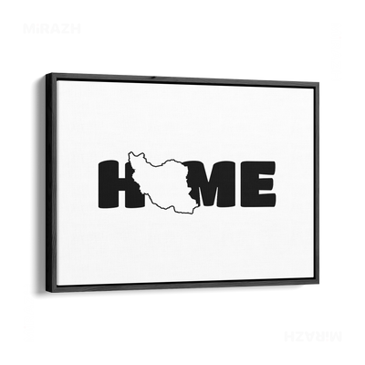 IranMyHome Framed Canvas 03 Black Wood