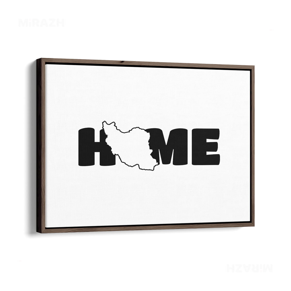 IranMyHome Framed Canvas 03 Dark Wood