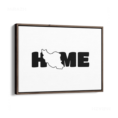 IranMyHome Framed Canvas 03 Dark Wood