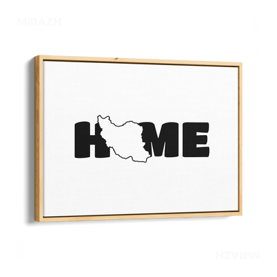 IranMyHome Framed Canvas 03 Natural Wood